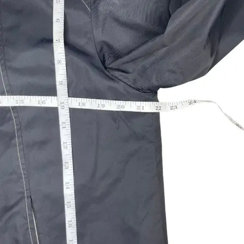 Kristen Blake Black Mock Neck Accent Buttons Zip Pockets Button Sleeves Preppy M Size M