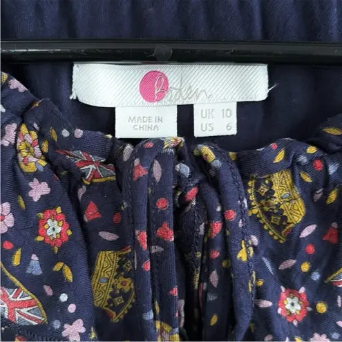 EUC Boden Catriona Jersey Top British Royalty Pattern Size 6