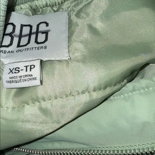 BDG NWOT  X Urban Outfitters Charlie Barrel Sleeve Bomber Jacket Light Green