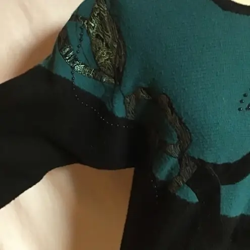 Vintage 80s dressy beaded sweater Size M