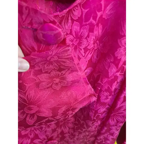 Melissa Vintage Pink Floral Skirt Suit Made in the USA Size 16