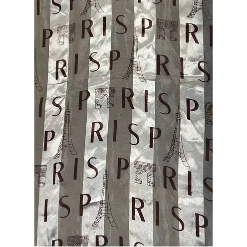 Paris Eiffel Tower Vintage Abstract Motif Scarf Square Brown