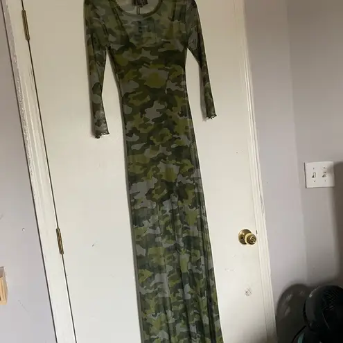 Dolls Kill Maxi Dress Cami Army Green Size Small  New with tags Summer Sun Dress