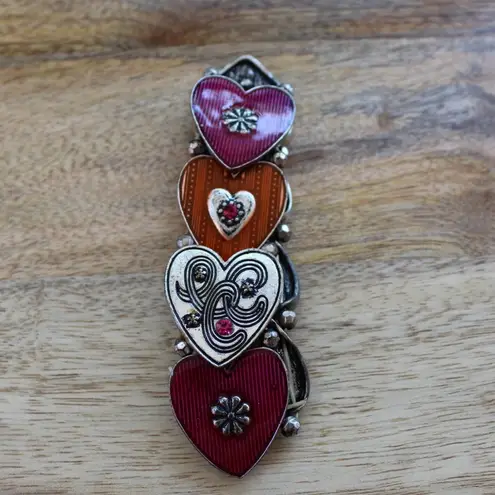 Multi color heart shaped scrunch bracelet