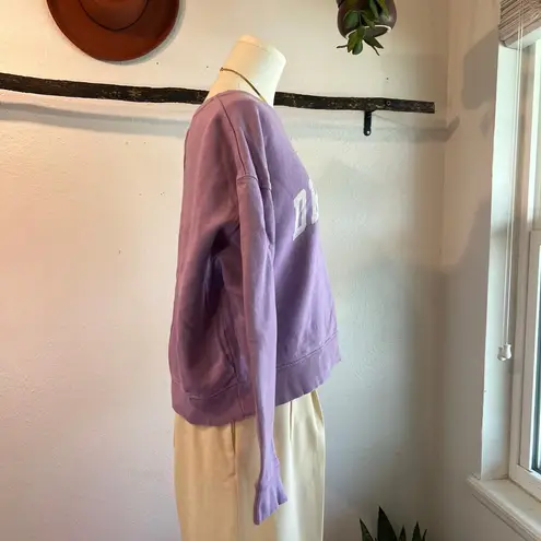 Pact Lilac Purple Boxy Organic Cotton DREAMER Crewneck Sweatshirt Size M