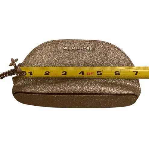 Michael Kors  Cosmetic Bag with Glitter Finish Silver