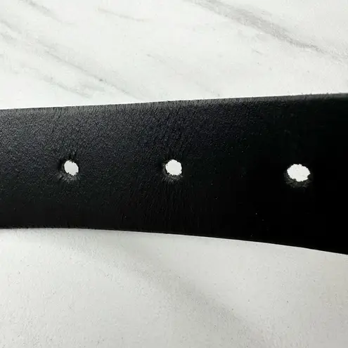 Womens Black Belt Small (S) Tortoiseshell Geometric Buckle Statement ✨