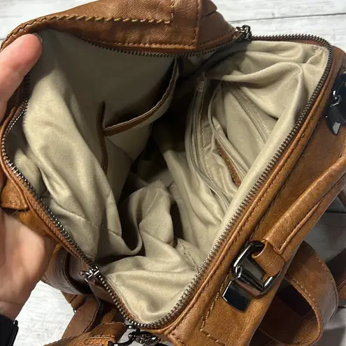 Vaschy Sac Faux Leather Large Backpack Purse