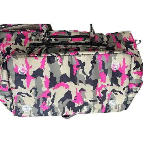 Lug Avion Convertible Carry On Travel Weekend Getaway Tote In Camo Orchid Green