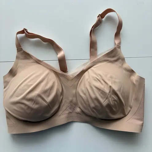 Honey Love 1X Sculpting Tank Bra Beige Seamless Smoothing Compression Tan