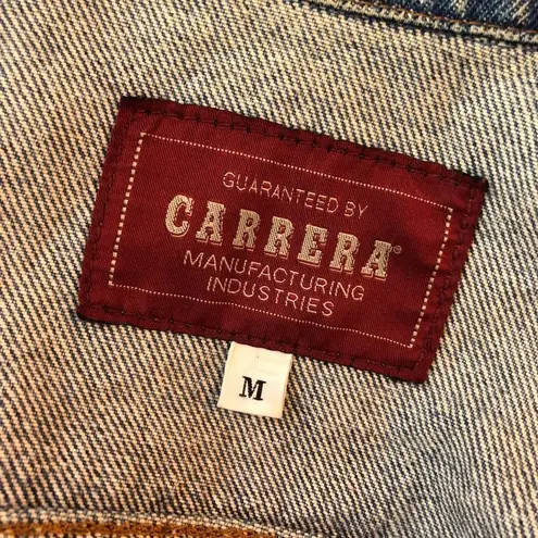 Carrera Womens Denim Jacket Retro Trucker Vintage Medium Wash Cotton M
