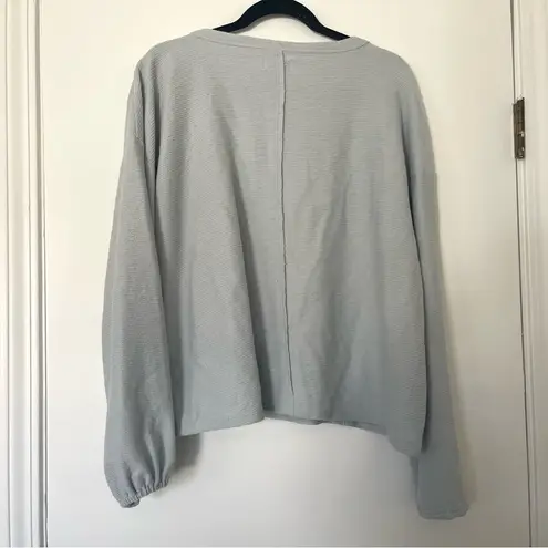 Wonderly Textured Knit Oversized Dusty Blue Top in Women's Size XL - Image 6