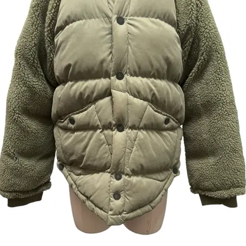 Pilcro Swing Puffer Sherpa Jacket Size Small