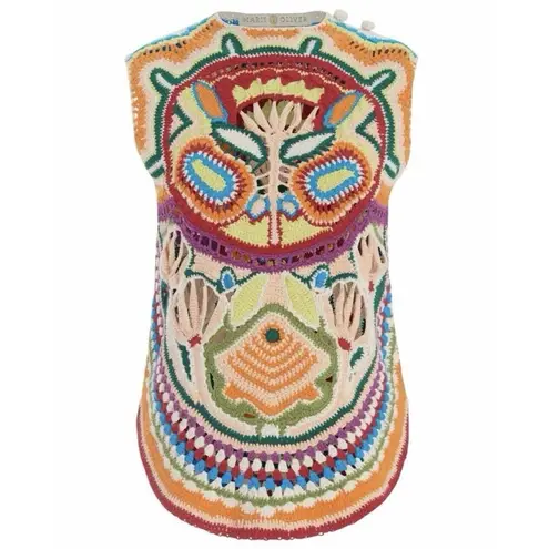 Marie Oliver NWT Armory Rainforest Crochet Linen Blend Tank Top
