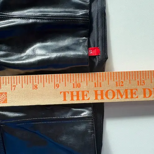 Spanx ‎ Faux Leather High Waisted Leggings Pants Women's M/M Black Shiny