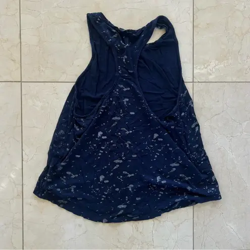 Terez Clothing Blue and Silver Paint Splatter Tank Sz XS