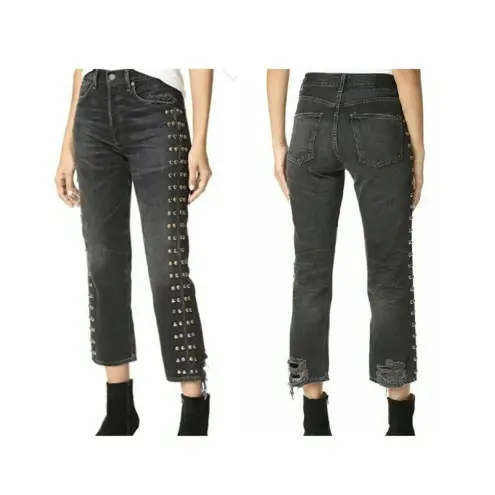 Citizens of Humanity  Gia Jeans Studded Dark Tempest Black Denim Size‎ 29