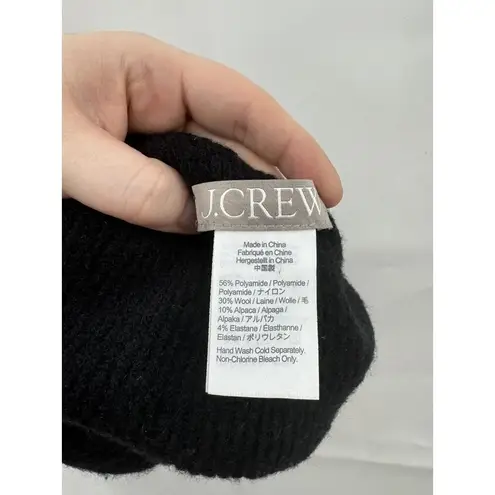 J.Crew  Beanie Unisex Supersoft Yarn Ribbed Black Wool Alpaca Blend