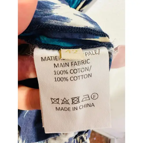 VANESSA BRUNO Blue Printed 100% Cotton V