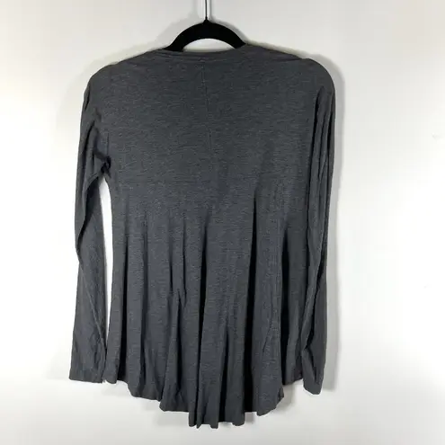 Lululemon  Women’s Acadia Swing Tee‎ Long Sleeve Pima Cotton High Low Grey Sz 4