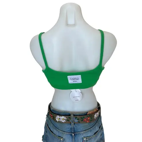 Camila Coelho Sports Bra Kelly Green SMALL Bralette Cotton High Impact USA NEW