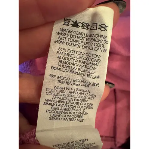 Sweaty Betty Sweatshirt Women Medium Pink Purple Crewneck Side Slit Athleisure