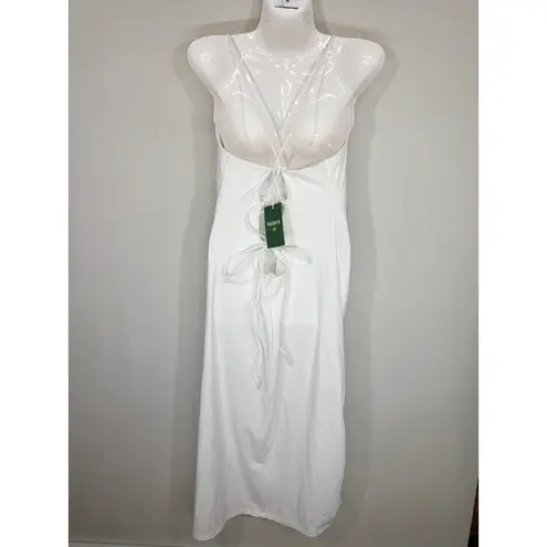 Halara Softlyzero Airy Crossover Ruched Lace Up Bodycon Dress UPF50+ XL NWT