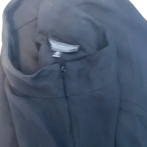 Carmen Marc Valvo Signature Solid Black Silk Layered Midi Skirt Women’s Size 10