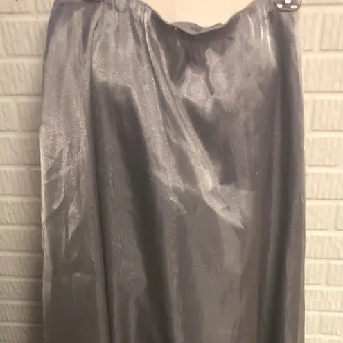 Alex Evenings Sz 12 Long Organza Skirt Ballgown Prom Full Length Silver