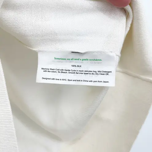 MM.LaFleur M.M. LaFleur The Mia Top 100% Silk Jersey Size XS in Cream Quiet Luxury Rich Mom