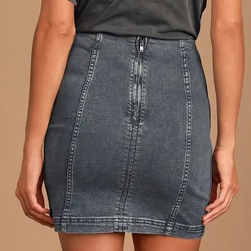 Free People  Women's Dark Blue Modern Femme Skirt 4 Summer High Rise Mini