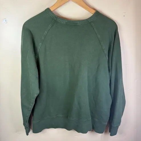 Wilfred Aritiza Free Airy Fleece Boyfriend Crew Size Large Forest Green Outdoor