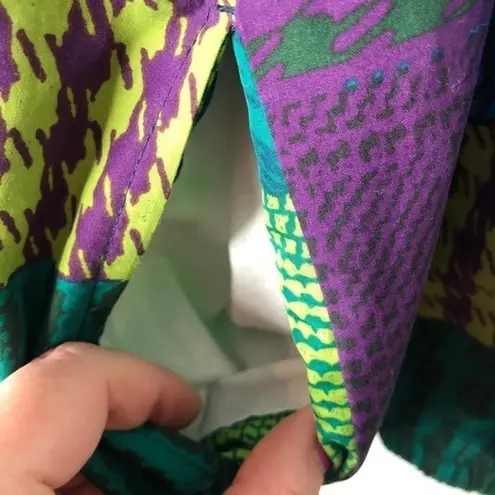 Vintage Koret color block bright zip up jacket Blue Size M