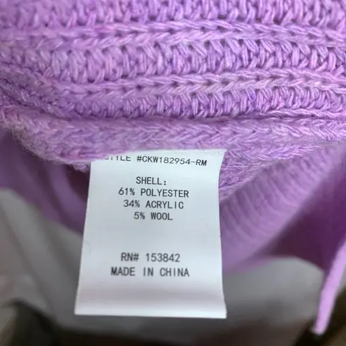 MELLODAY  purple front pocket crew neck sweater S