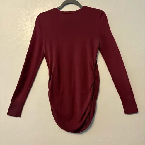 Motherhood Maternity red burgundy long sleeve crew neck knit sweater size small
