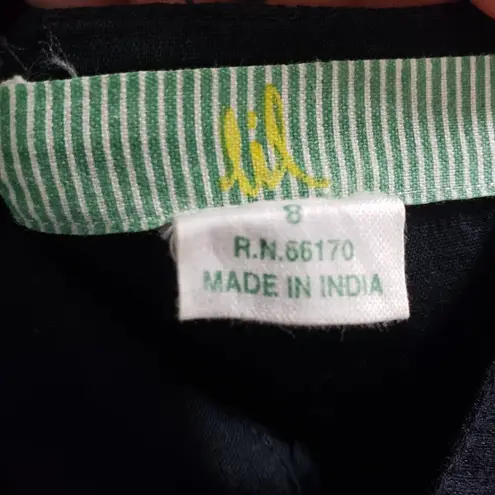 Anthropologie , LIL Women's Size 8 Black, Ivory Cream Stripe A-Line Skirt