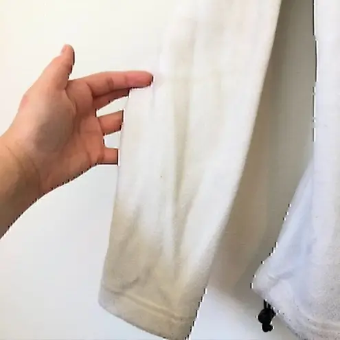 Boombah White Gray Fleece Full Zip Zipper Jacket Active Sweatshirt Small FLAWED