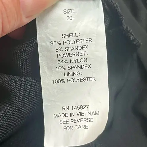 Great Lengths Zebra Tiered Ruffle Swimsuit 20 Black Size undefined