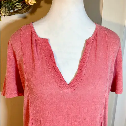 XCVI Edlyn Lightweight Cotton Linen Gauze Curved Hem Dress w/Pockets NWT Sz S