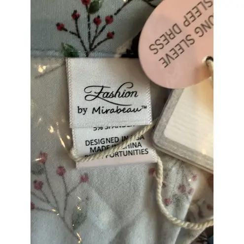 Fashion by Mirabeau Sleep Dress Womens Medium Blue Snowman Long Sleeve Pajama C