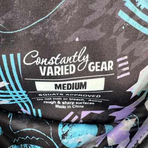 Constantly Varied Gear CVG Womens Full Leggings Medium Celestial Abstract Skull Black