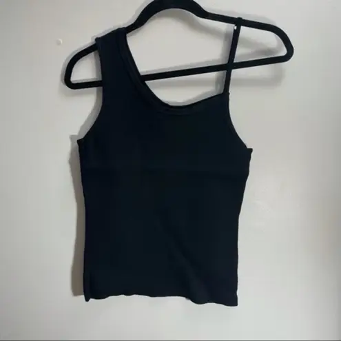 525 America black Assymetrical ribbed tank Size Large