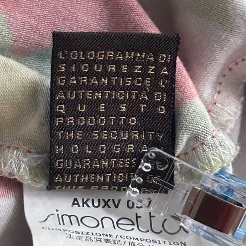 Roberto Cavalli Dress Size M Mini Y2K Boho Floral Butterfly Lemon Persimmon