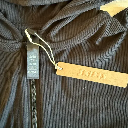 SKIMS Soft Lounge Zip Up Hoodie Black XL NWT