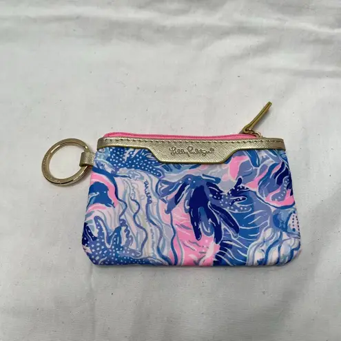 Lilly Pulitzer  Keychain Coin Purse Wallet With ID Window  4"X5" preppy tropical - Image 2