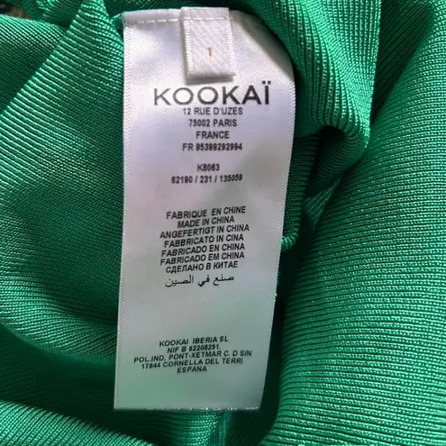 Kookai Green Ribbed Halter Tank w/ Silver Ring Detail – Y2K Retro Chic (Sz 1)