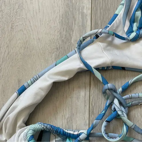 Monica Hansen Beachwear Bikini Bottoms groovy brazilian thong womens Blue xsmall Size XS