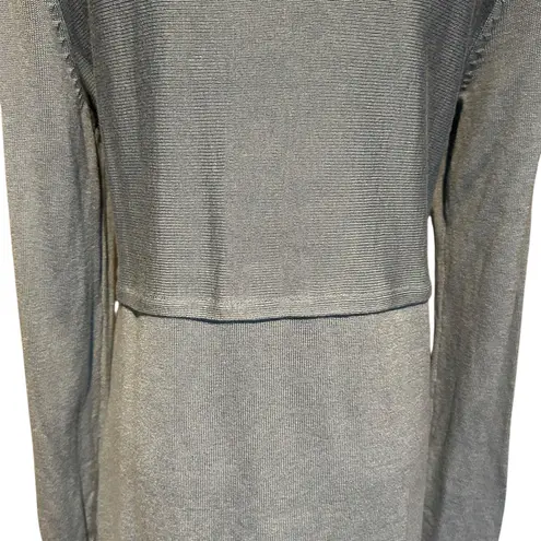 J. Jill Knit Top Tunic Blue Long Sleeve SZ SM Boho Cottage Core Office Siren