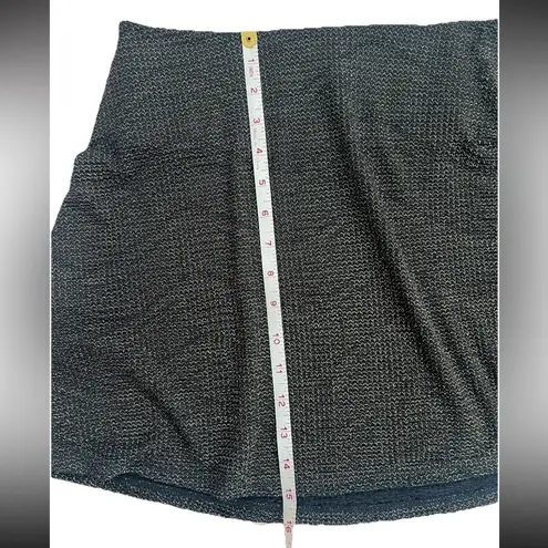 BCBGeneration  Women's Mini Skater Skirt S Black Gold Metallic Glam Club Edgy Y2K