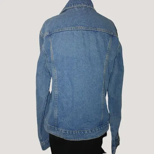 Hudson Jean Jacket Light Blue Denim Large XL Button Closure Dual Chest Pockets